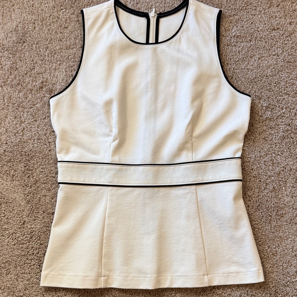 Elegant Cream Sleeveless Top